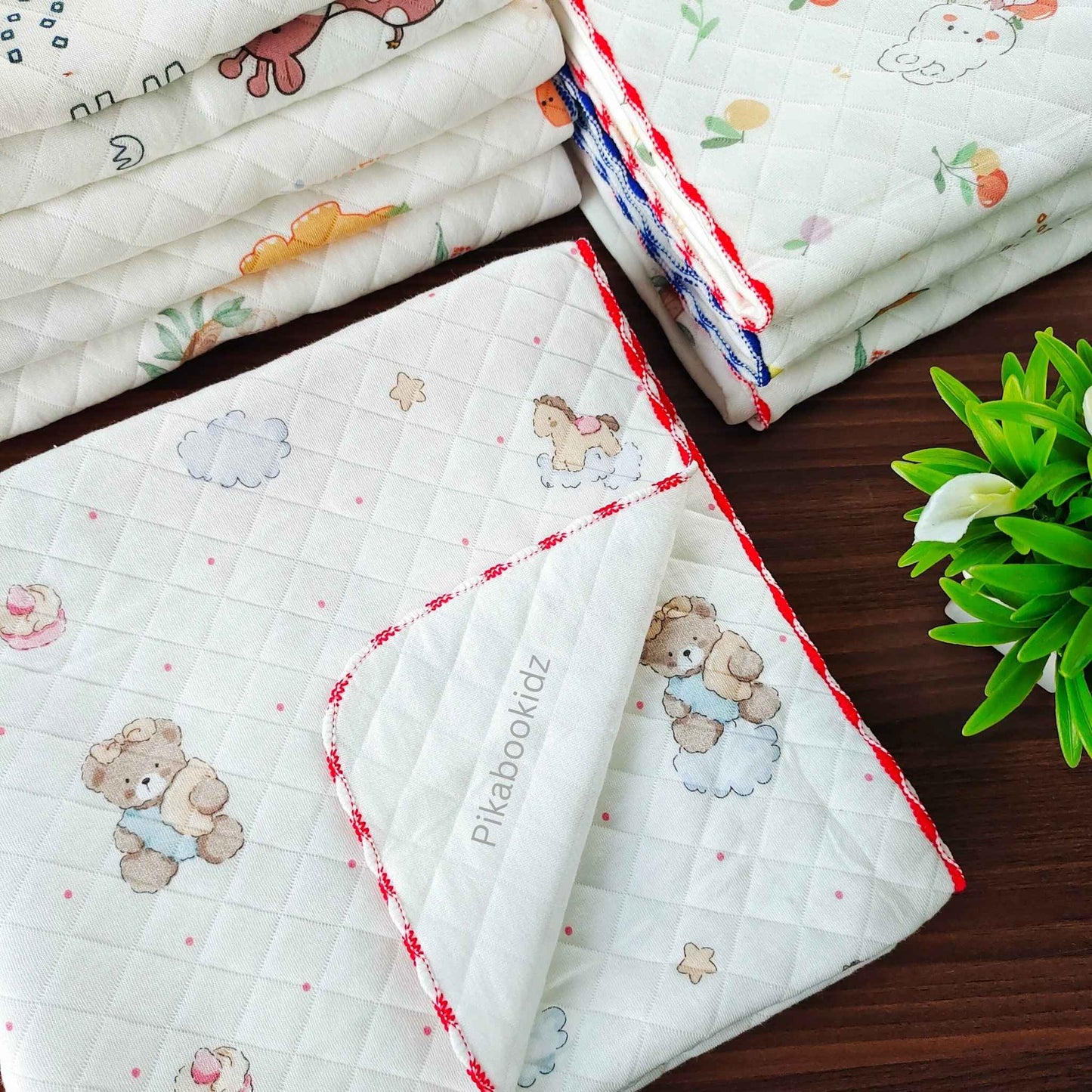 2 Layer Muslin Blanket in 85*85 cm - Teddy