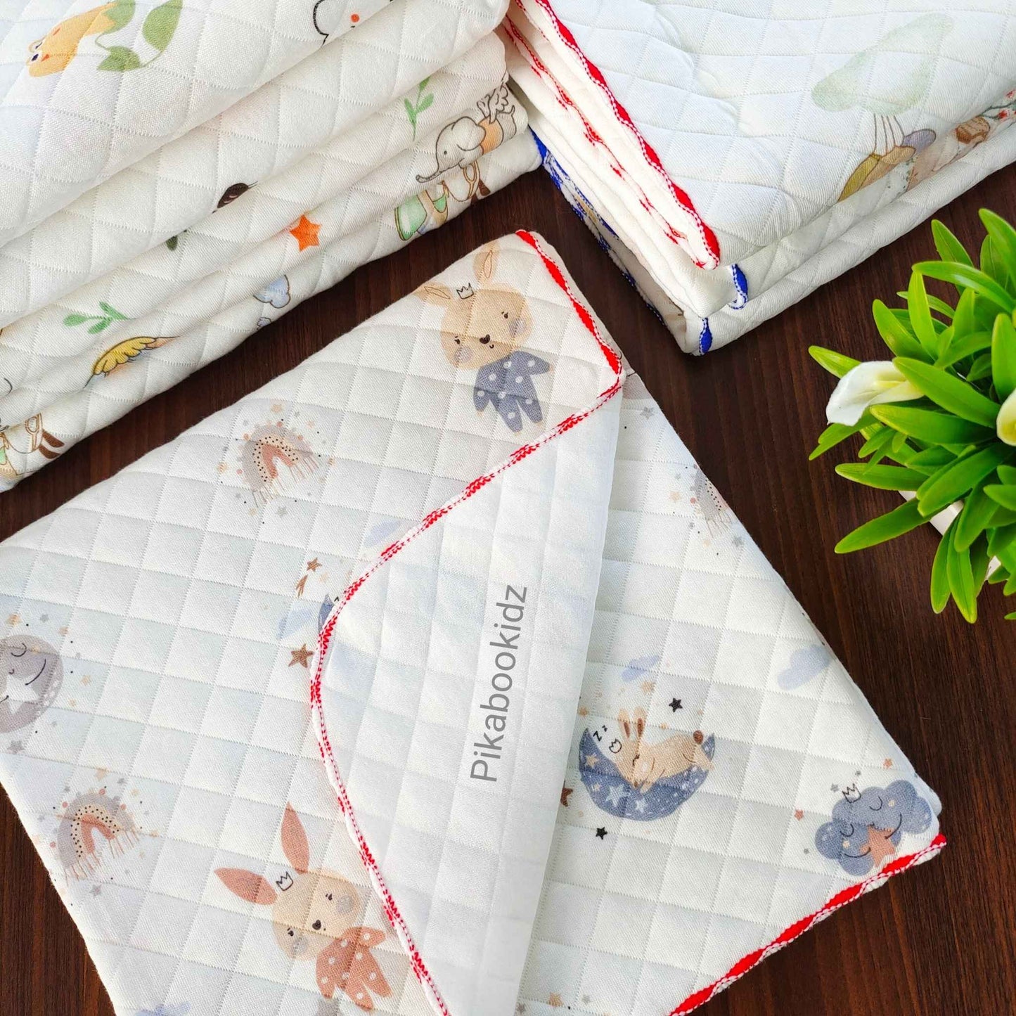 2 Layer Muslin Blanket in 85*85 cm - Bunny in Moon