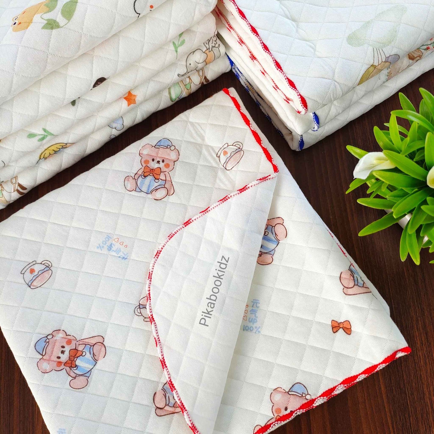 2 Layer Muslin Blanket in 85*85 cm - Romber teddy