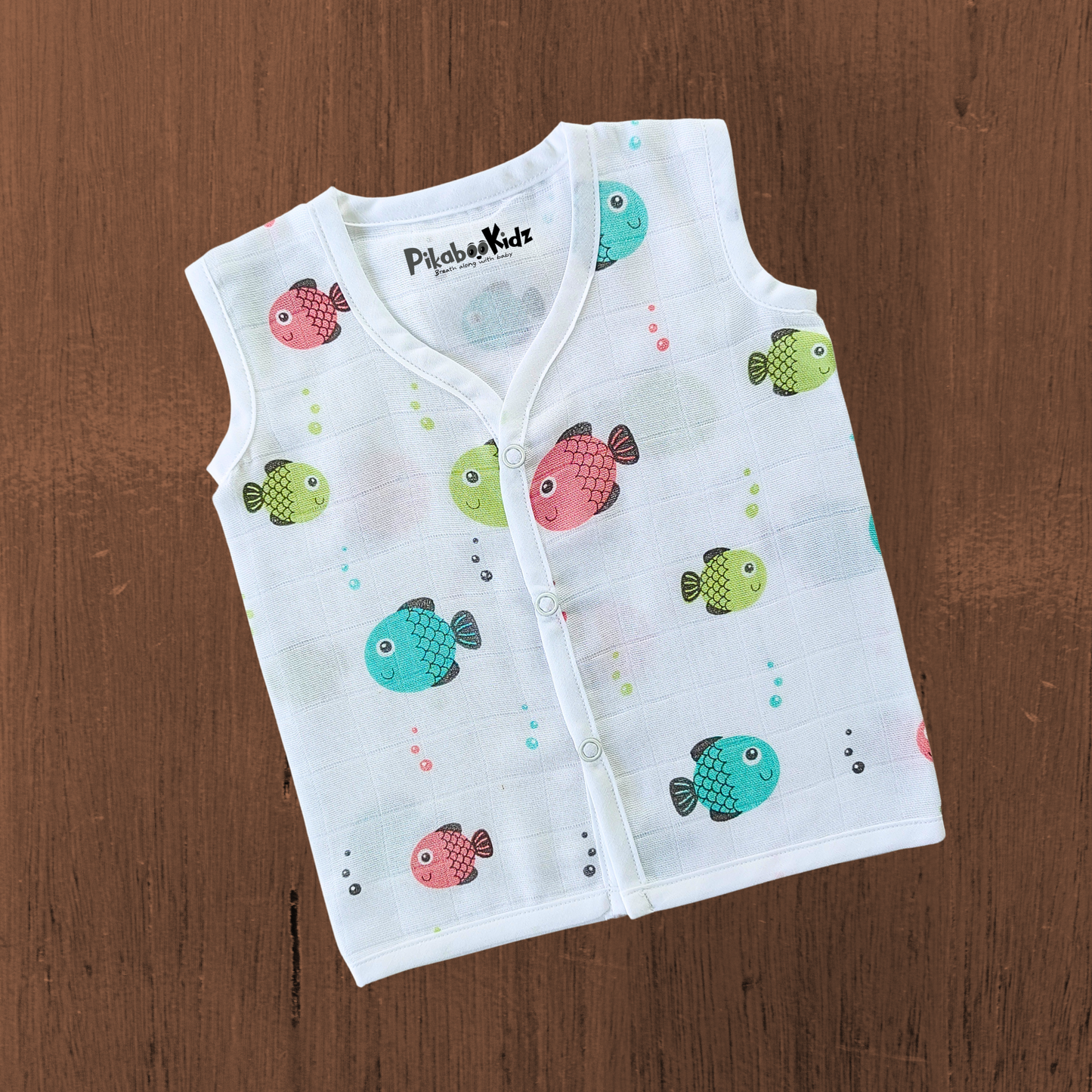 Muslin Button Jabla 0-3M Combo of 3