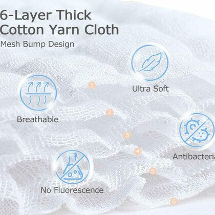 Muslin Crinkled 6layer Bath towel 50*100 cms – Toys Story