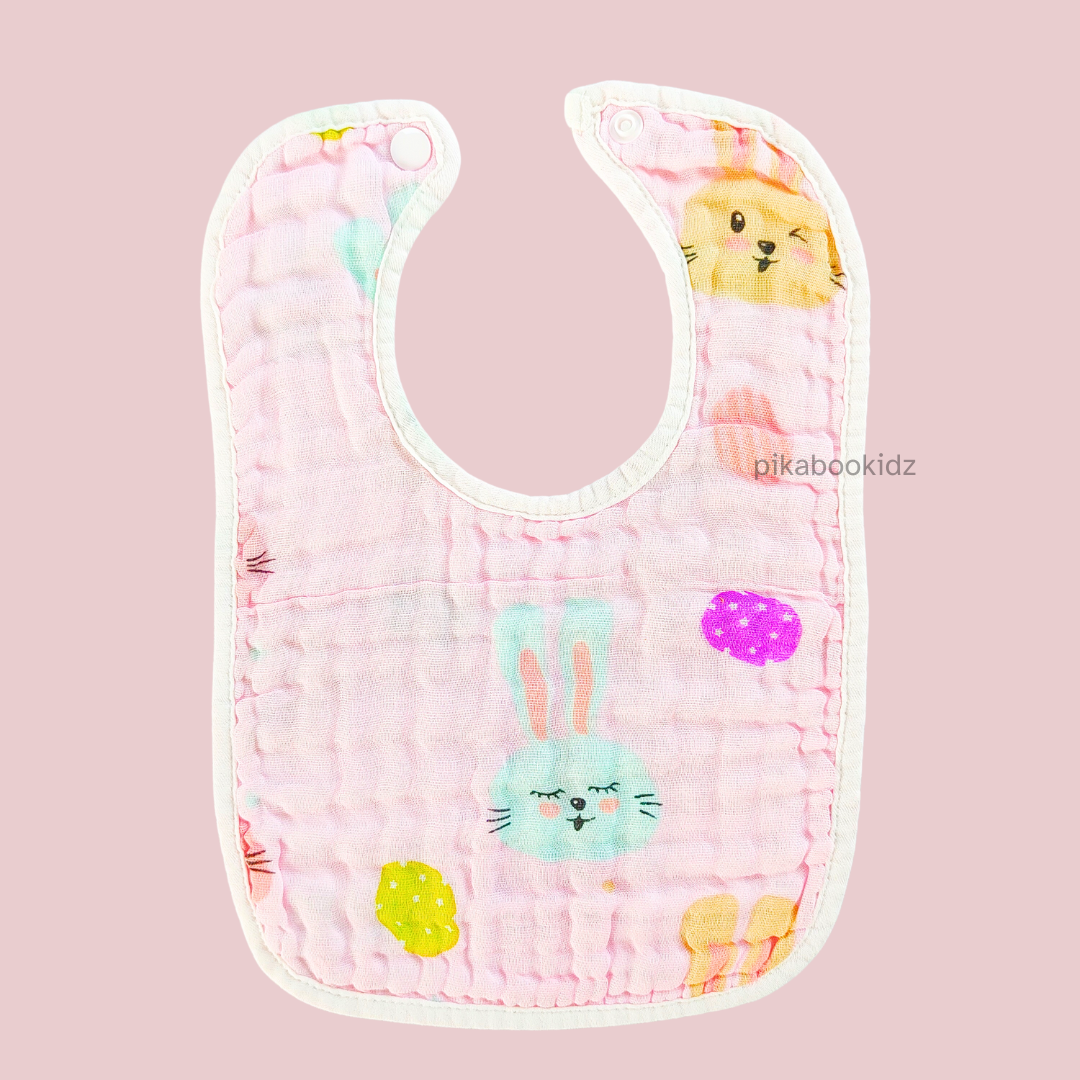Muslin Bibs Combo Pack of 3 (Assorted)
