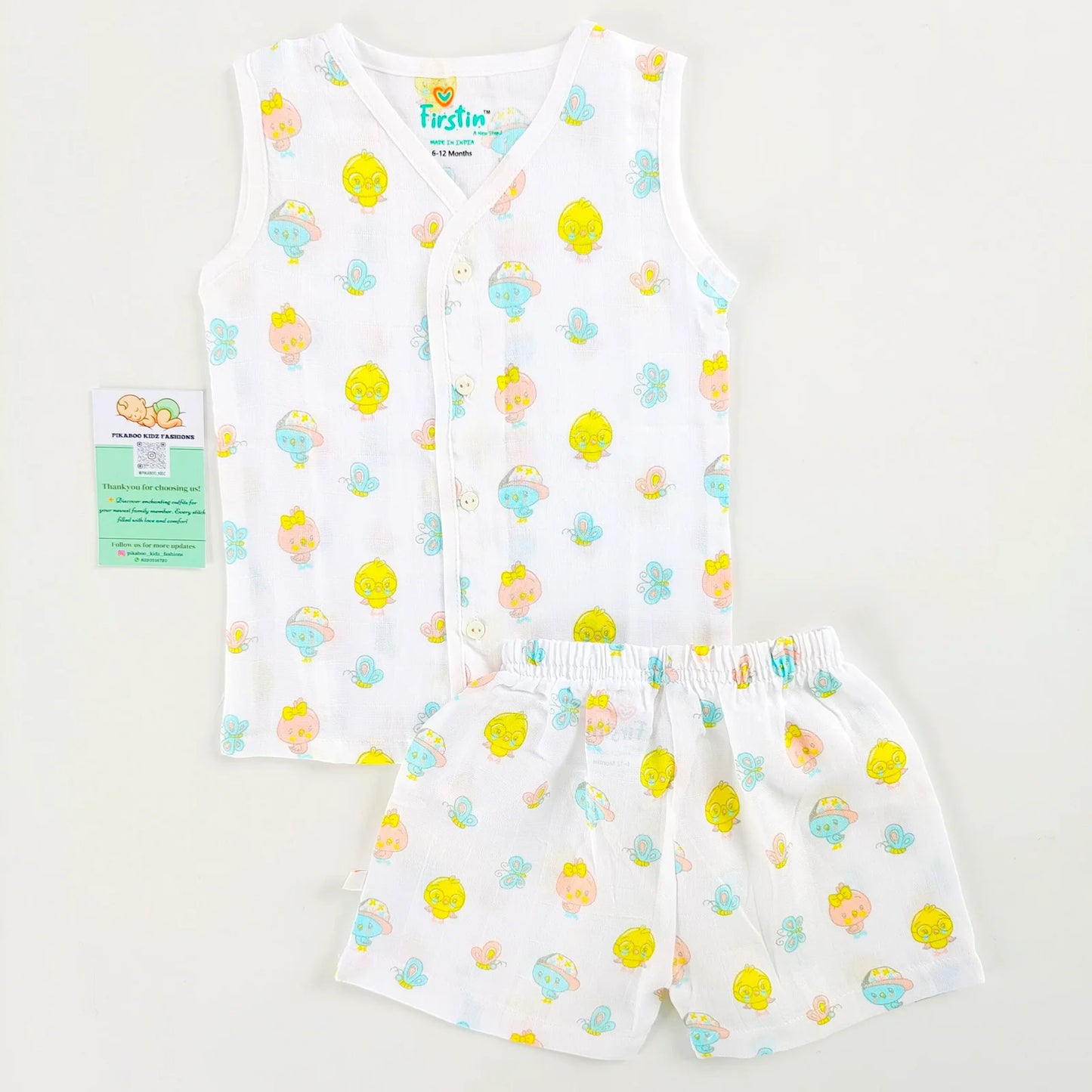 Muslin Jabla & Shorts Set 6-12M – BUTTERFLY