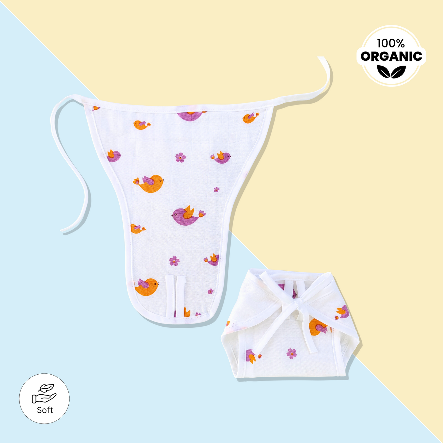 Button Jabla & Nappy set – Birds