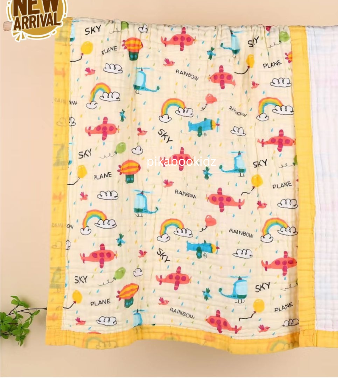 Muslin 6 layer Receiving Blanket Colors - Rainbow