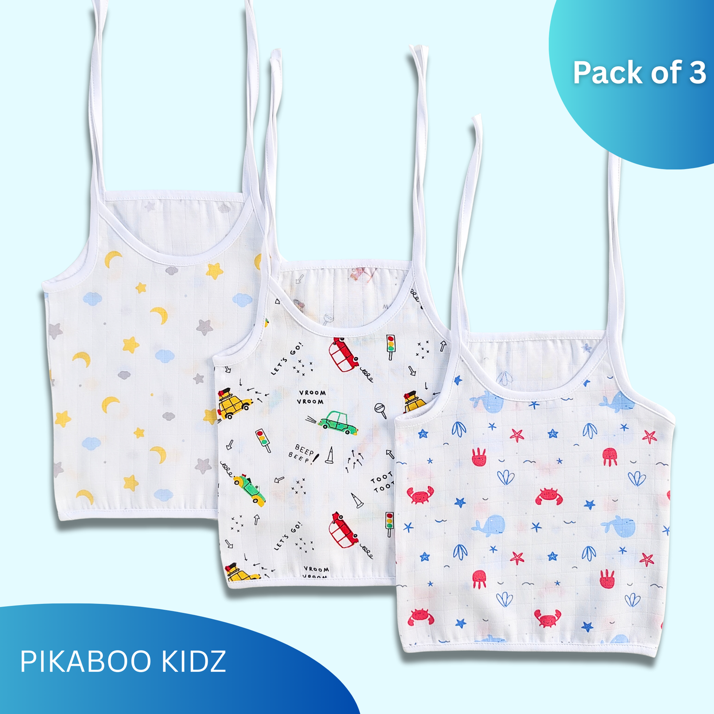 Muslin Knot Jabla Combo of 3 – 0-3M Set1