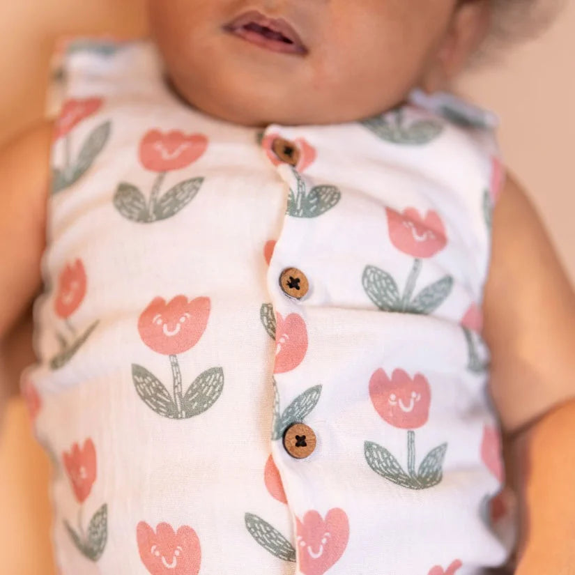 Muslin Vest & Shorts Set -Paris
