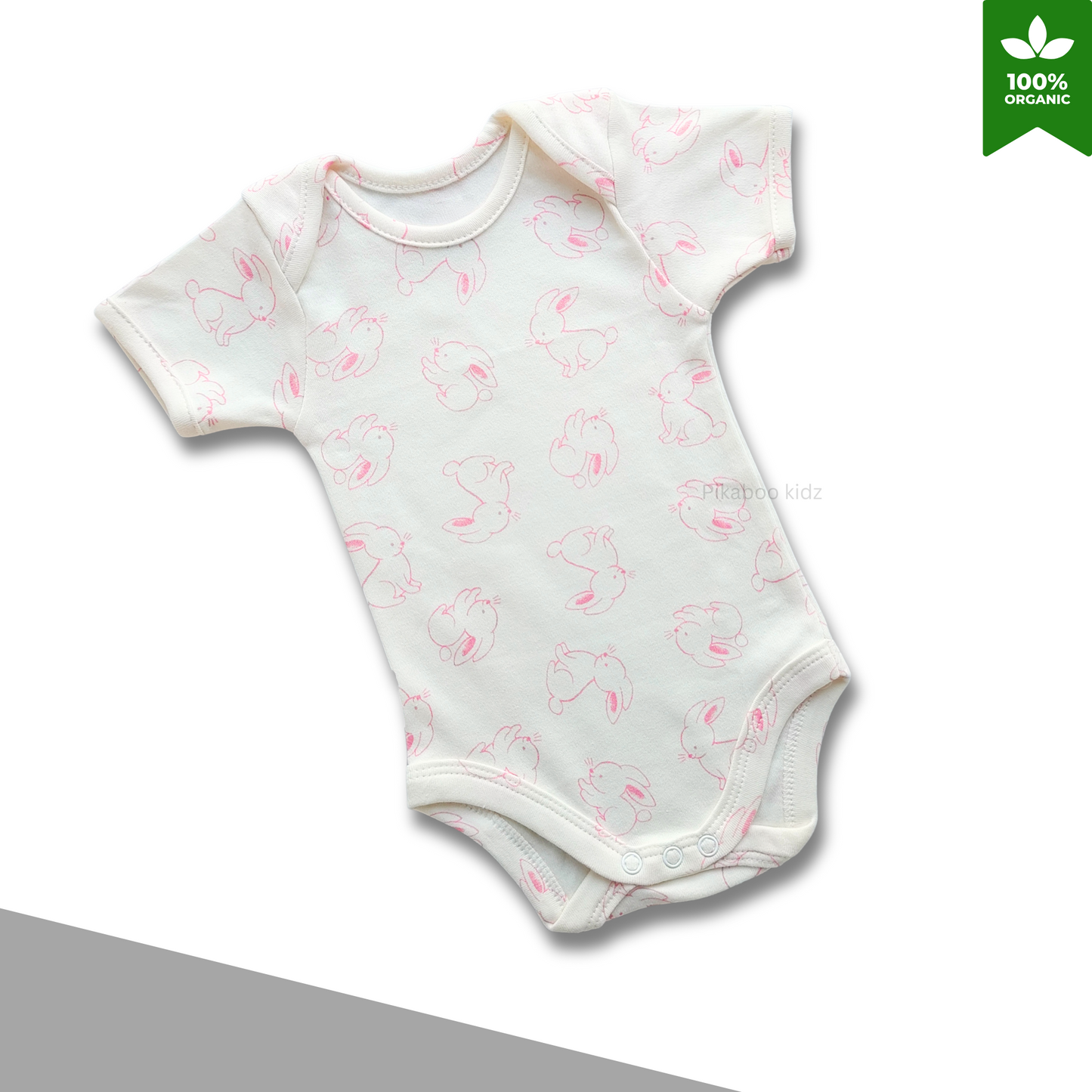 Onesies 0-3M – Pink rabbits