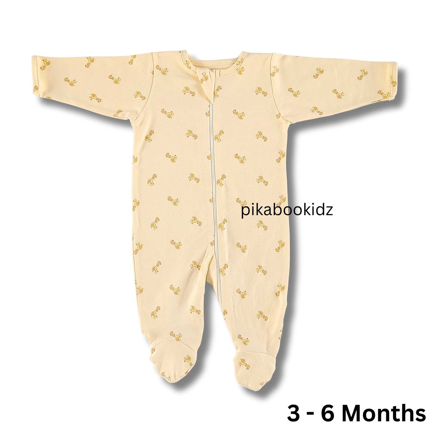 Footed Rompers 3-6M - Ducks