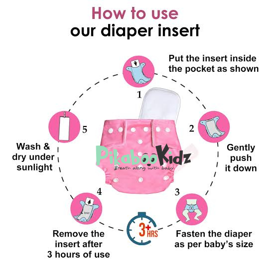 Organic Reusable Cloth Diapers -Combo of 2 (Assorted)