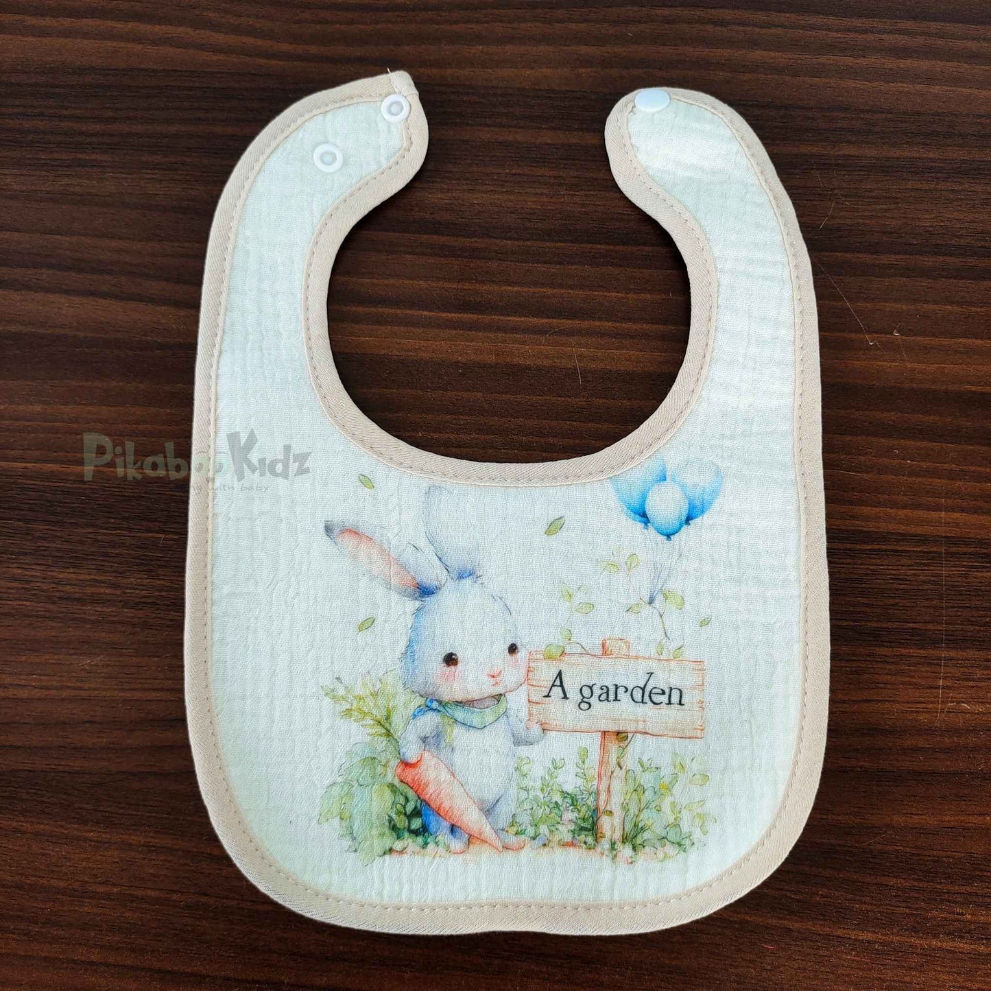 Muslin Bib - Bunny Garden