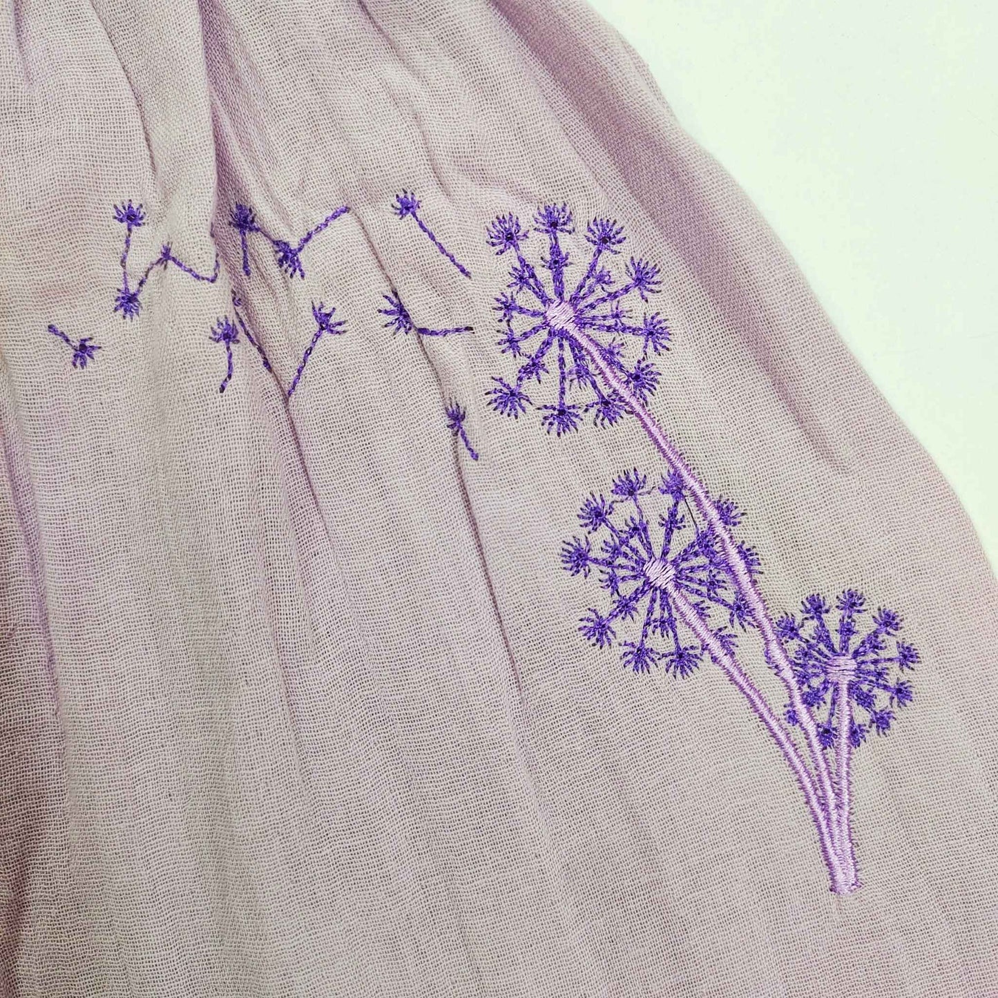 Muslin Button Sleeve Frock Colors – Lilac