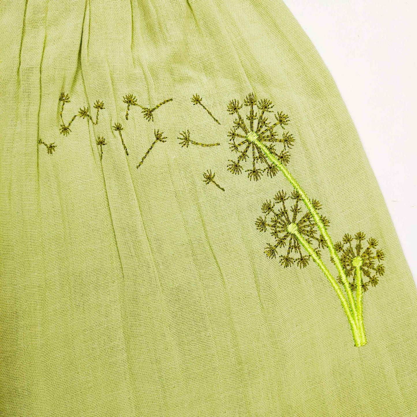 Muslin Button Sleeve Frock Colors – Green