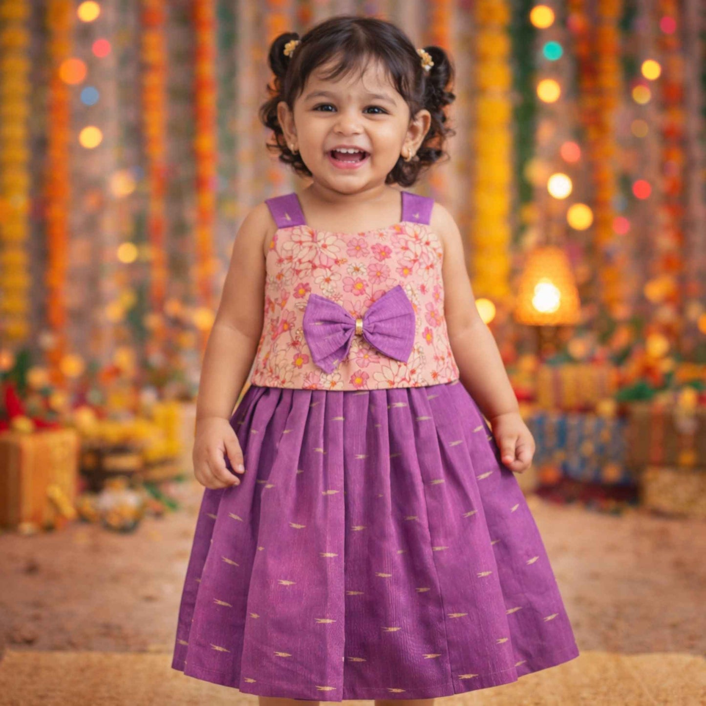 Ethnic Top & Skirts - Purple