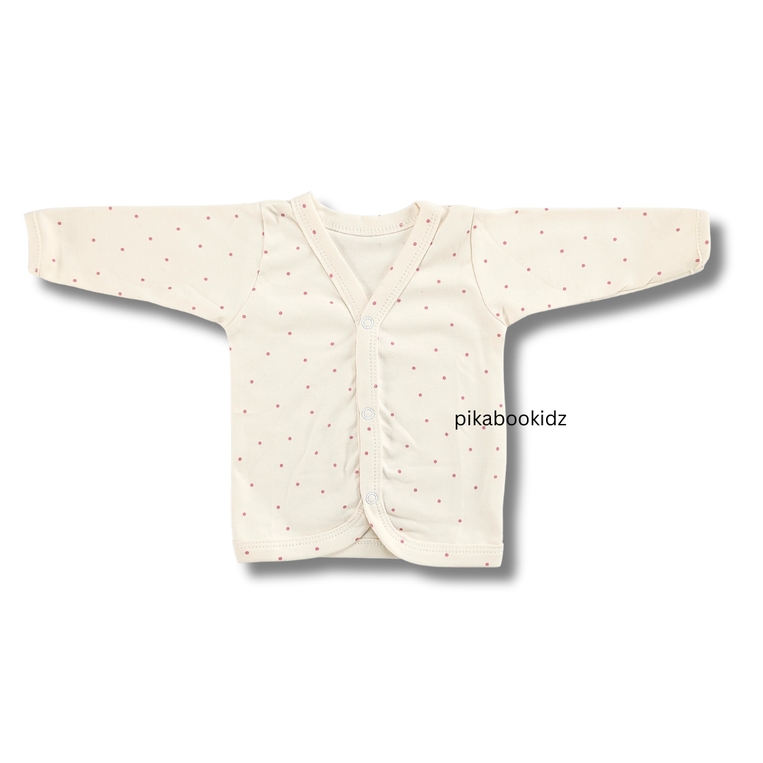 Organic cotton Full sleeve Jabla 0-3M - Beige Dots