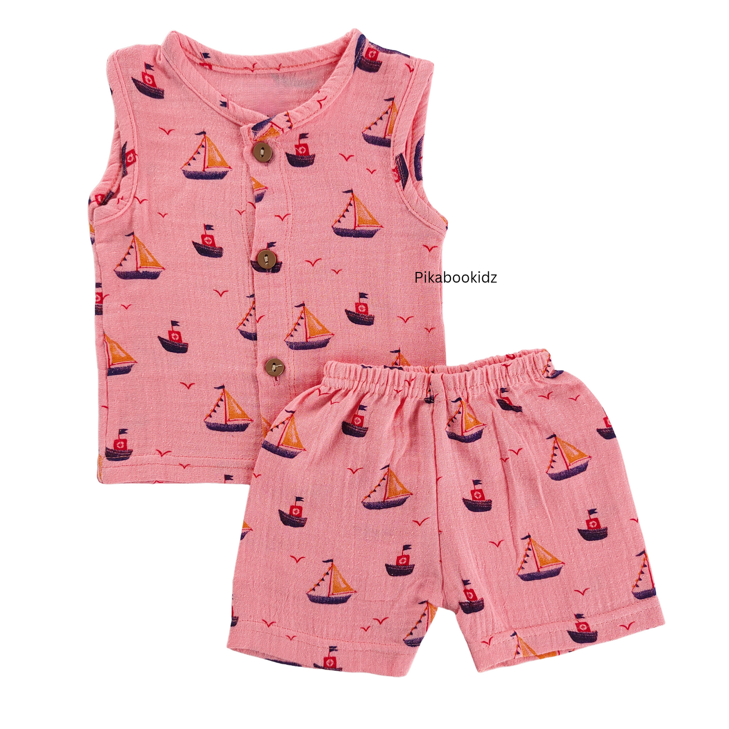 Muslin Jabla & Shorts Set 3-6 M – Boats