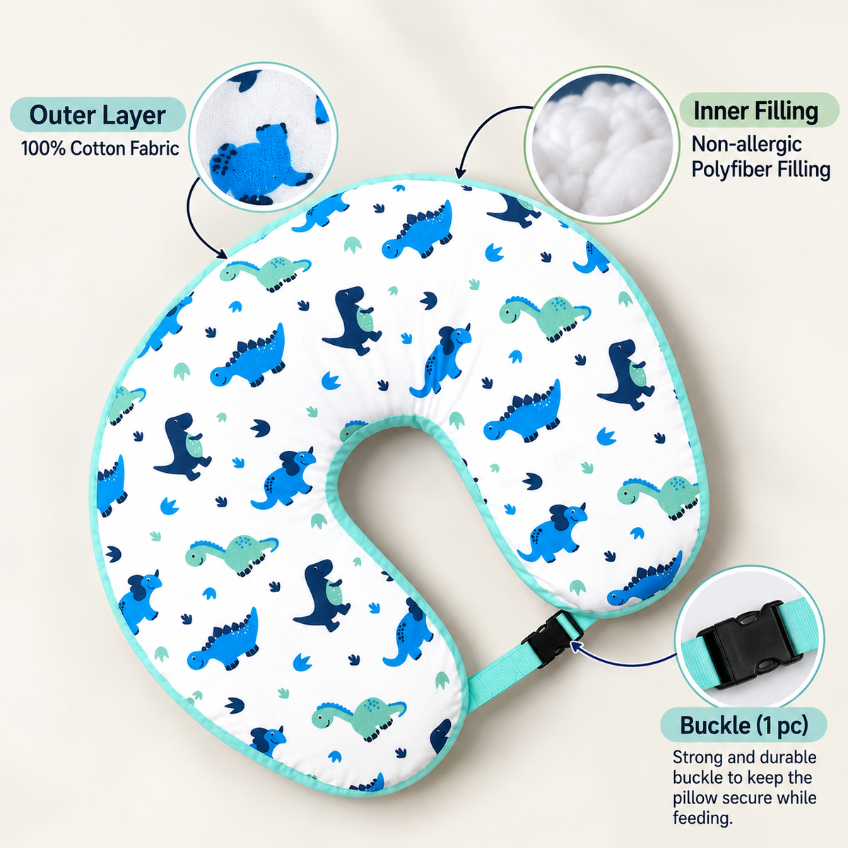 Feeding Pillow with buckle – Panda