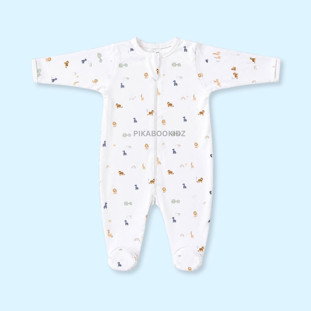 Footed Rompers 3-6M - Jungle friends