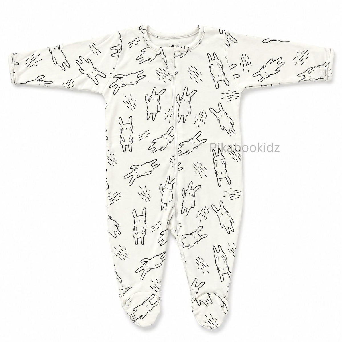 Footed Rompers 9-12M - bunny