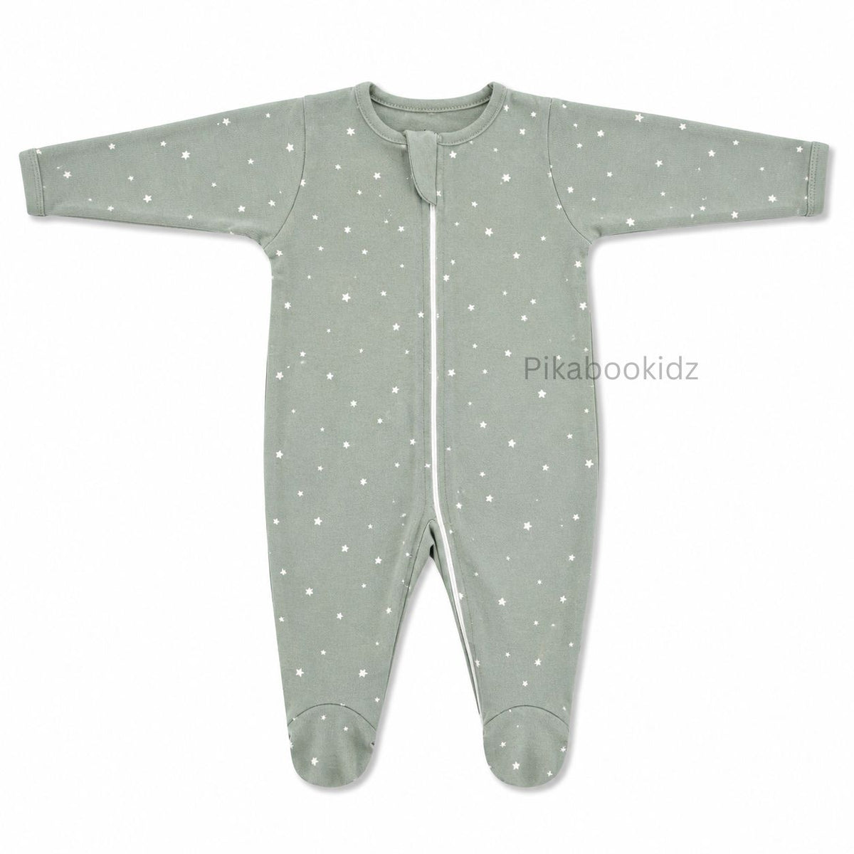 Footed Rompers 9-12M - Green