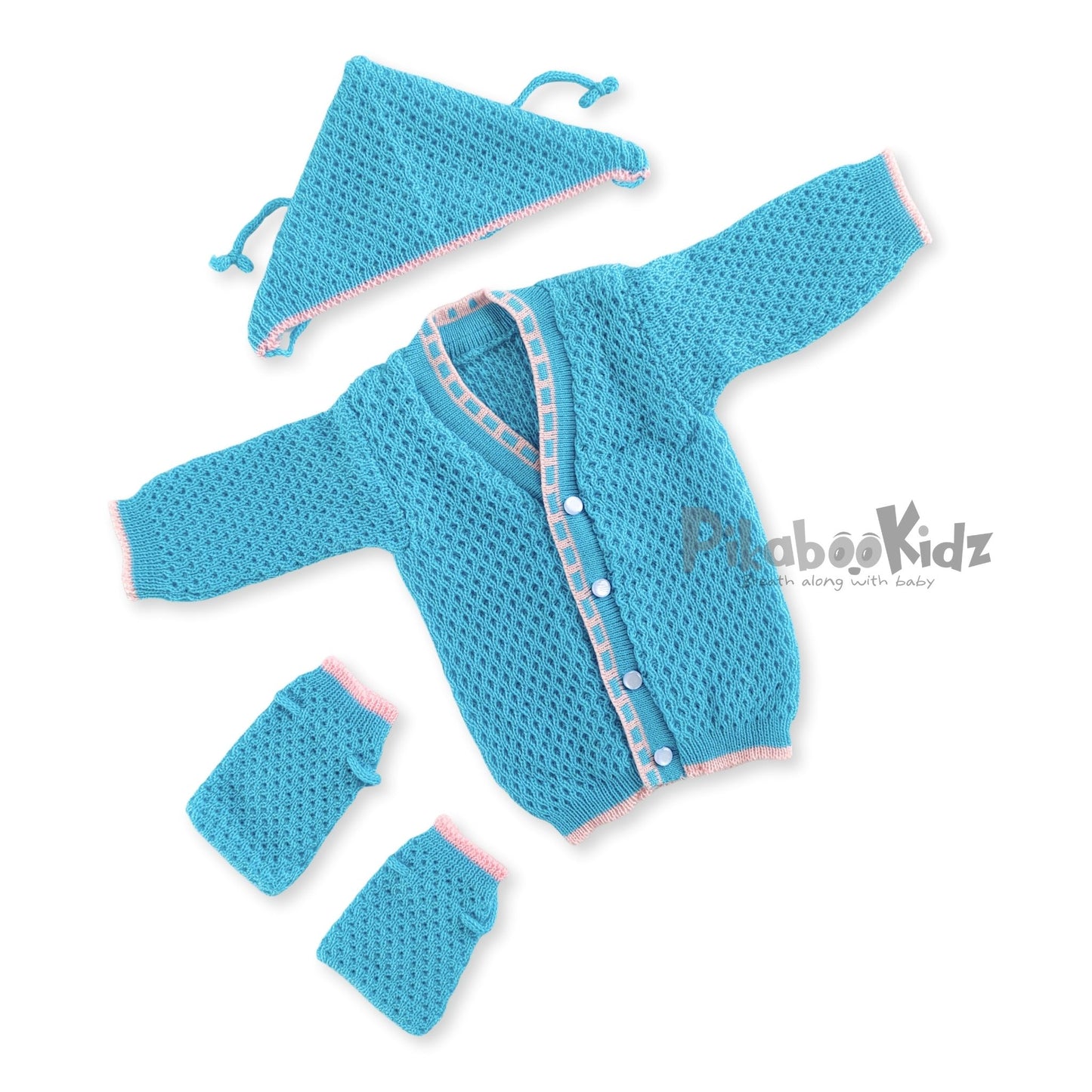 Woollen Sweater Set - Blue