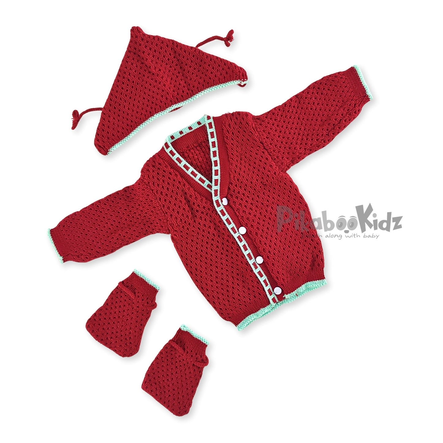 Woollen Sweater Set - Maroon