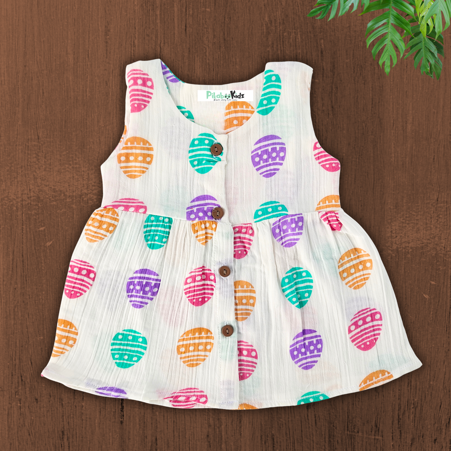 muslin button frocks