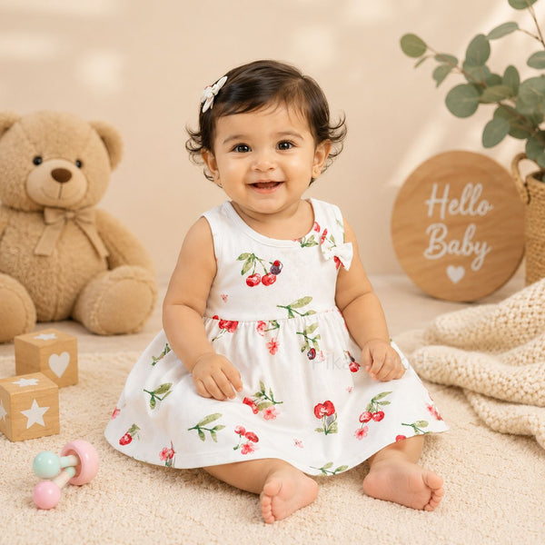Cotton Bow Frock with bloomers