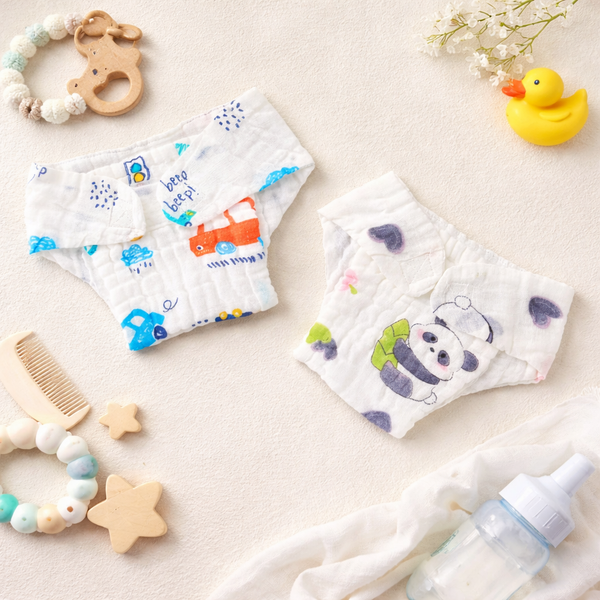 Muslin 6layer velcro Nappy