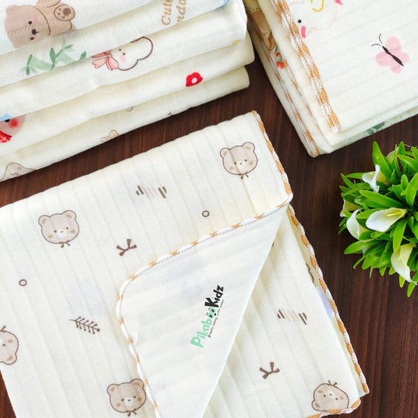 2 Layer Muslin Blanket in 85*85 cm - Teddy bow