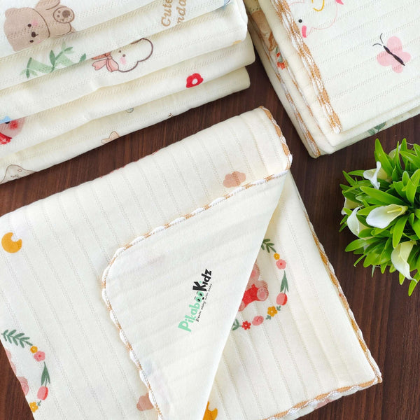 2 Layer Muslin Blanket in 85*85 cm - Floral Teddy