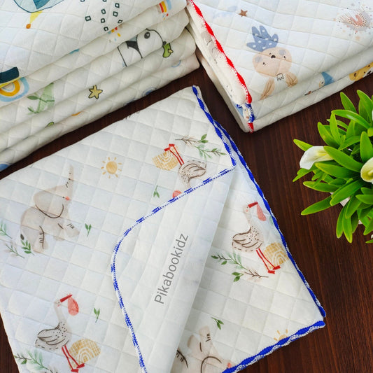 2 Layer Muslin Blanket in 85*85 cm - Elephant Stroks