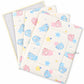 3 in 1 Reusable Muslin Diaper Mat - White cute dino