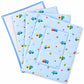 3 in 1 Reusable Muslin Diaper Mat - Blue vehicles