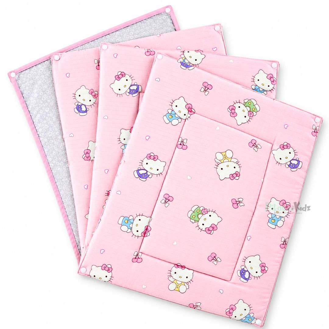 3 in 1 Reusable Muslin Diaper Mat - kitty