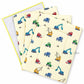 3 in 1 Reusable Muslin Diaper Mat - construction vehicles