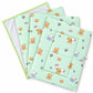 3 in 1 Reusable Muslin Diaper Mat - Green Teddy