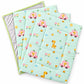 3 in 1 Reusable Muslin Diaper Mat - Green Giraffe