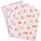 3 in 1 Reusable Muslin Diaper Mat - pink jungles