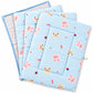 3 in 1 Reusable Muslin Diaper Mat - blue bunny
