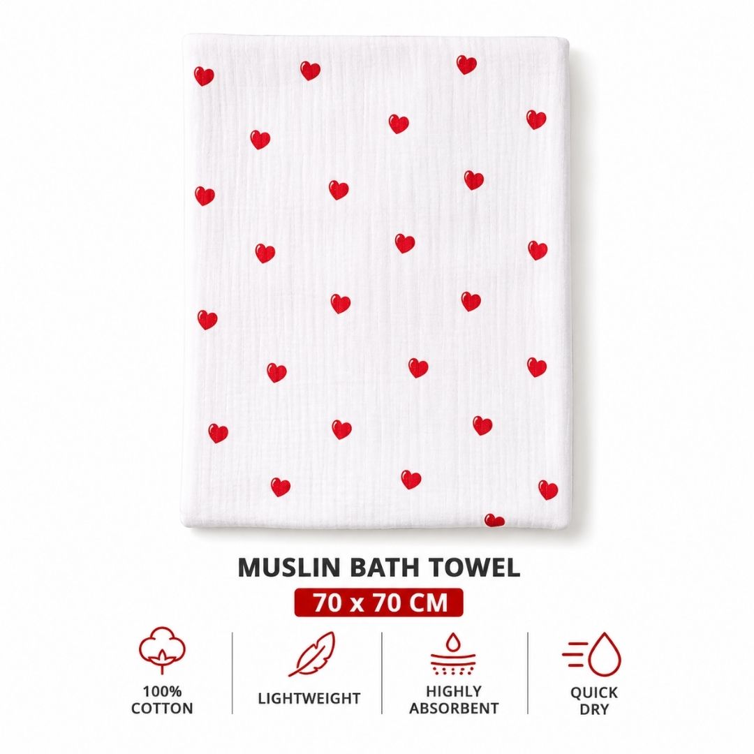 3 PCS Muslin Baby Gift Set | Reversible Blanket, Muslin Bath Towel & Cotton Onesie | Newborn Baby Gift Set