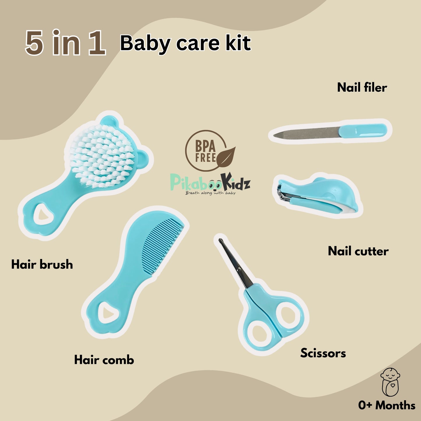 5 in 1 Baby care Kit (Blue)