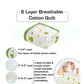 Muslin 6 layer Receiving Blanket - Dino