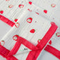 Muslin 6 layer Receiving Blanket - Red strawberry