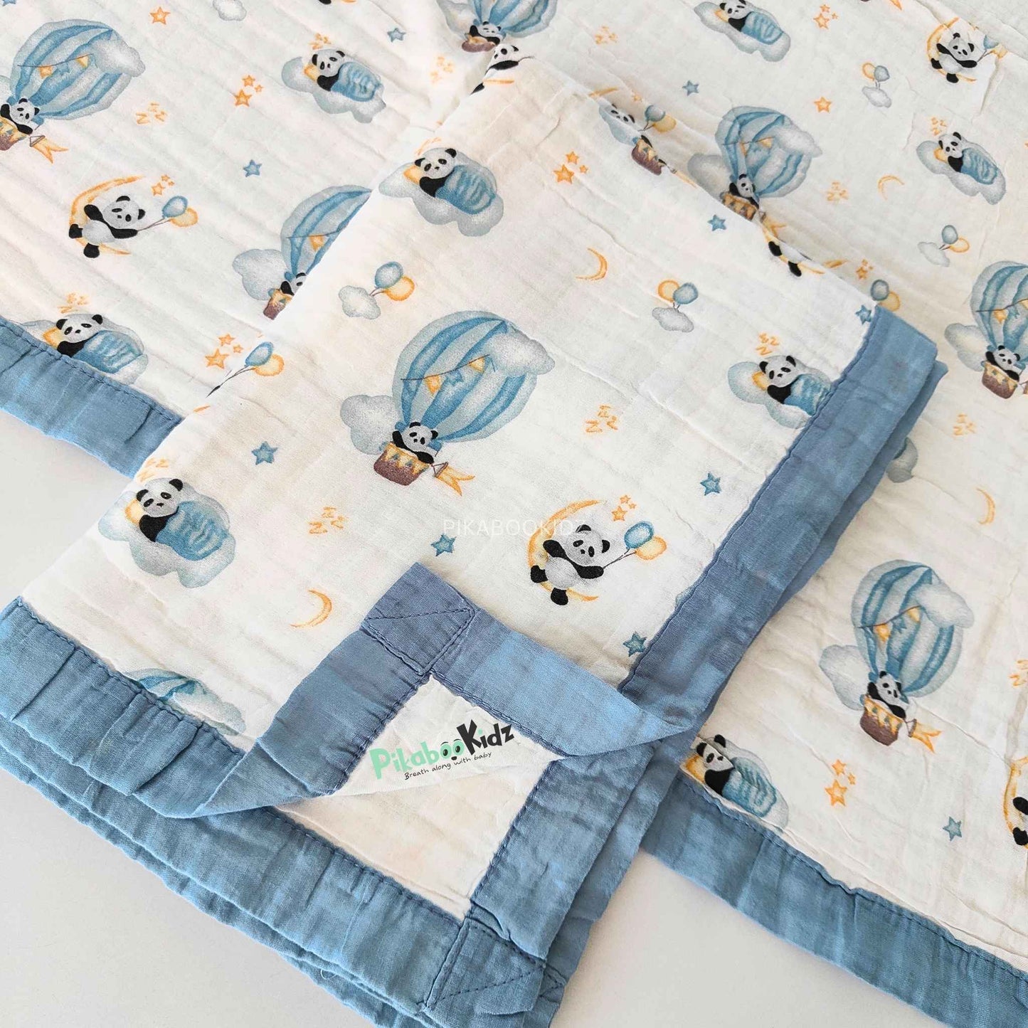 Muslin 6 layer Receiving Blanket - Adventure Panda