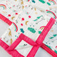 Muslin 6 layer Receiving Blanket - Red unicorn