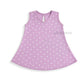 Cotton A-line frock 3-6M - Purple stars