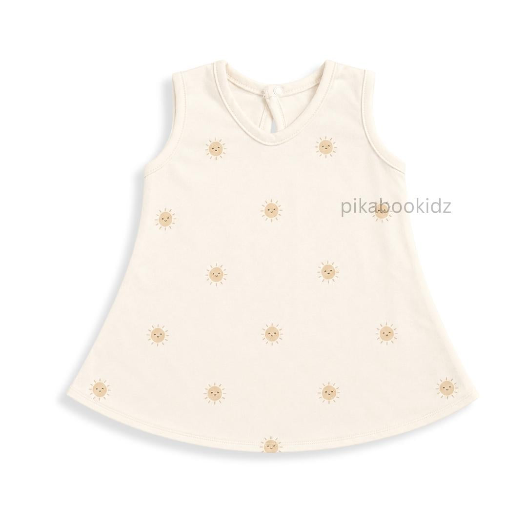 Cotton A-line frock 0-3M - Sun