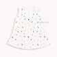 Cotton A-line frock 0-3M - Leaves