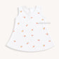 Cotton A-line frock 0-3M - Heart flower